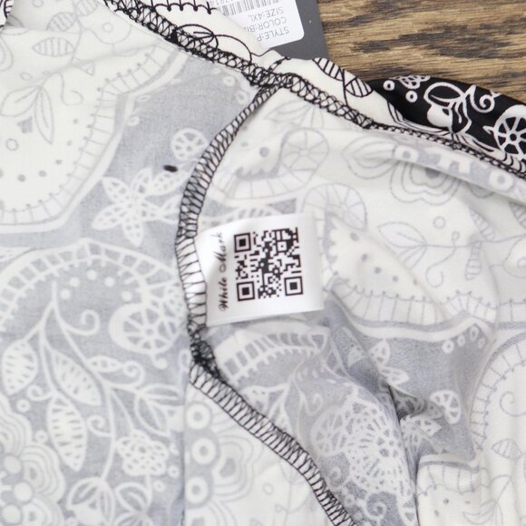 NWT White Mark Womens Plus Size Dulce Tunic Top Black / White 4X - Picture 9 of 9